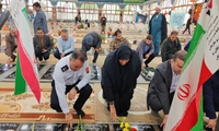 حضور ریاست سازمان آتش نشانی رشت در مراسم گلباران گلزار شهدای در تازه آباد رشت